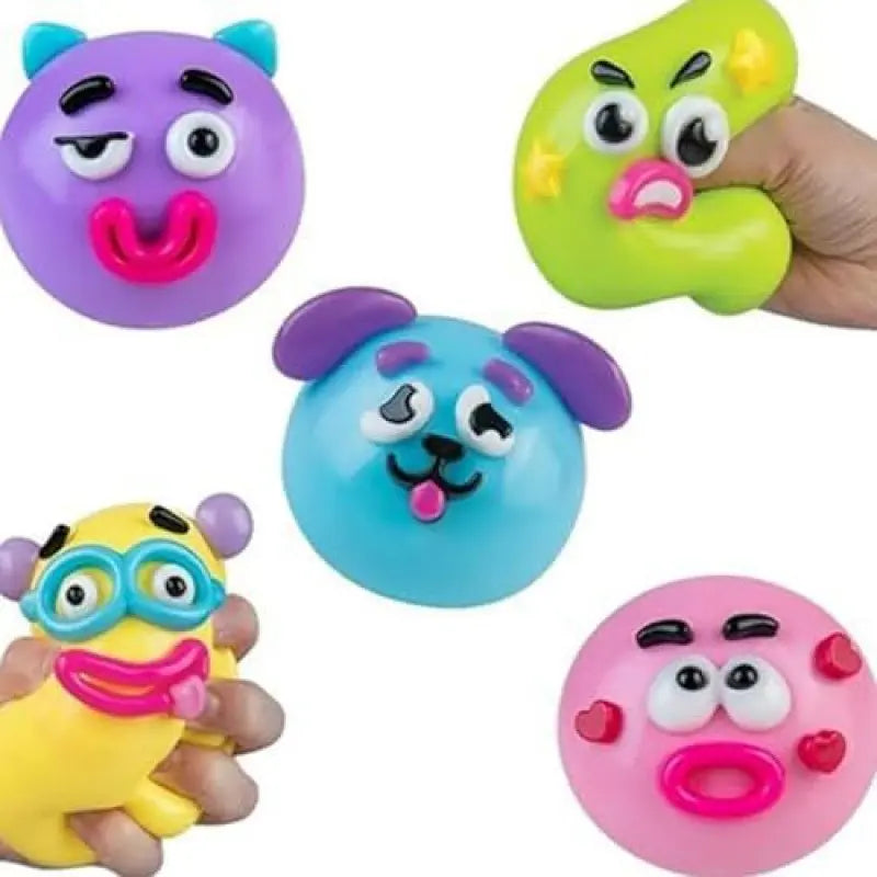 Dog Face Swap Squishy: Soft, Moldable, Slow-Rise Sensory Fidget Toy for Anxiety Relief and Tactile Play with Interchangeable Faces