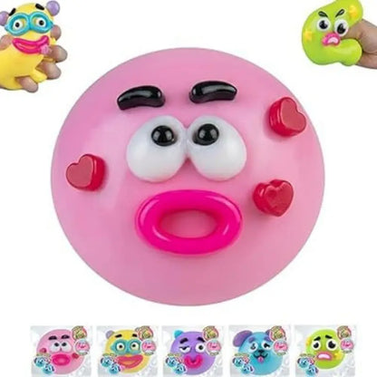 Dog Face Swap Squishy: Soft, Moldable, Slow-Rise Sensory Fidget Toy for Anxiety Relief and Tactile Play with Interchangeable Faces