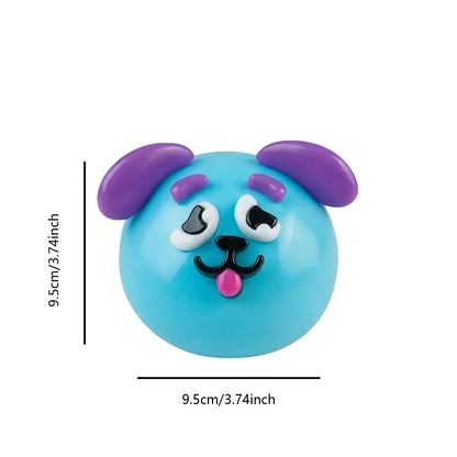 Dog Face Swap Squishy: Soft, Moldable, Slow-Rise Sensory Fidget Toy for Anxiety Relief and Tactile Play with Interchangeable Faces